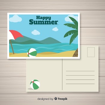 Holiday postcard Free Vector