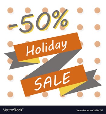 Holiday sale calligraphy calligraphic banner sale vector image