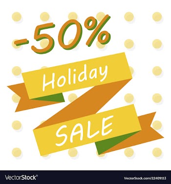 Holiday sale calligraphy calligraphic banner sale vector image