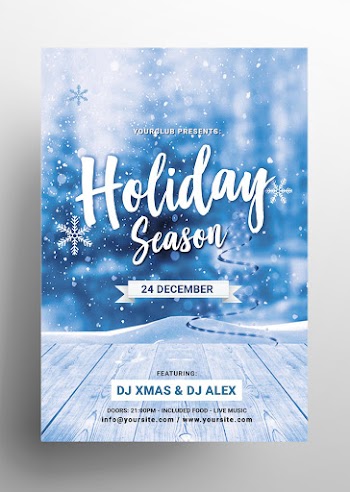 Holiday Season – Christmas Free PSD Flyer Template