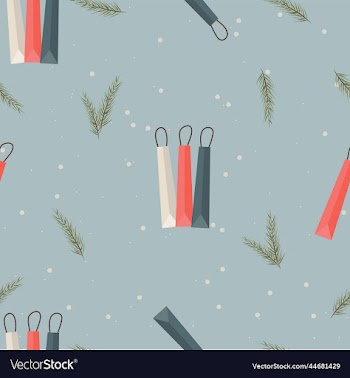 holiday shopping seamless pattern premium