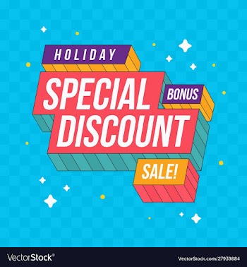 Holiday special discount for business template vector image