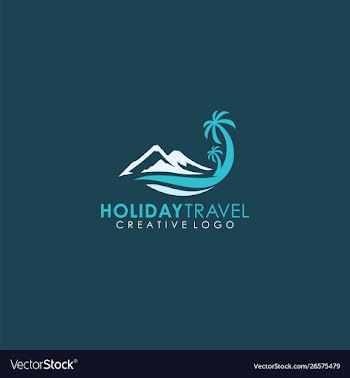 Holiday travel mountain scenery island travel lo vector image
