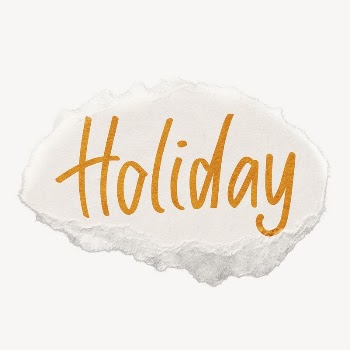 Holiday word sticker, ripped paper | Free PSD - rawpixel