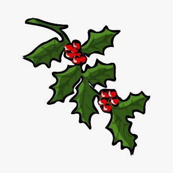 Holly berry sticker, Christmas illustration | Free PSD - rawpixel