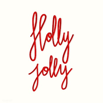 Holly jolly typography vector in red | Free stock vector - 472429