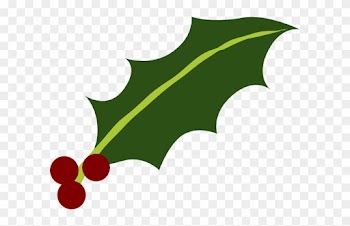 Holly Leaf 3 Berries Clip Art - Clipart Holly Leaf