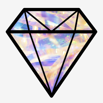 Holographic Diamond, Hologram, Badge, Emblem PNG and PSD File for ...