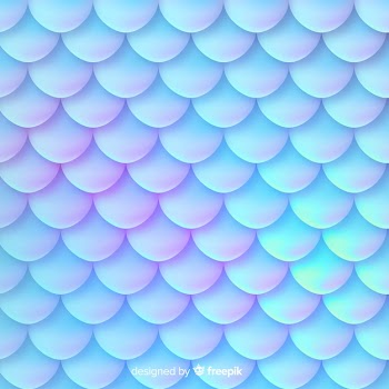 Holographic mermaid tail decorative background Free Vector
