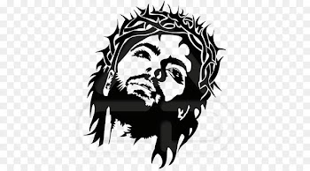 Holy Face of Jesus Crown of thorns Drawing - jesus vector 