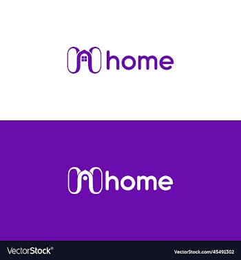 home and letter m logo
