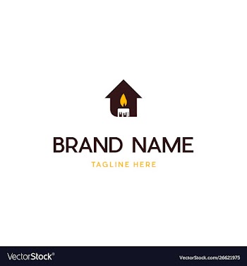 Home candle logo design vector image