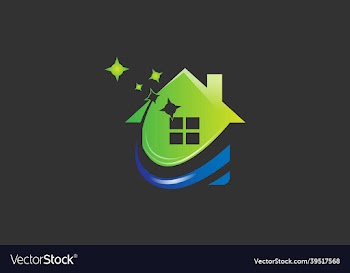home cleaning and shining icon design