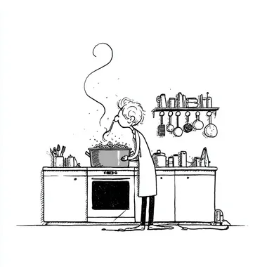 Home Cooking: A Minimalist Pasta Illustration Home Cooking: A Minimalist Pasta Illustration