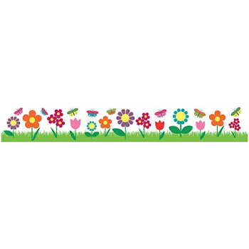 Home Decor Line Flowers Border Decal - Walmart.com
