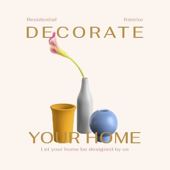 Home decoration Instagram post template, | Free Vector Template - rawpixel