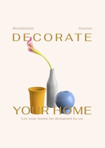 Home decoration poster editable template, | Free Vector Template - rawpixel