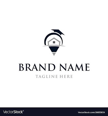Home education knowledge logo vector image