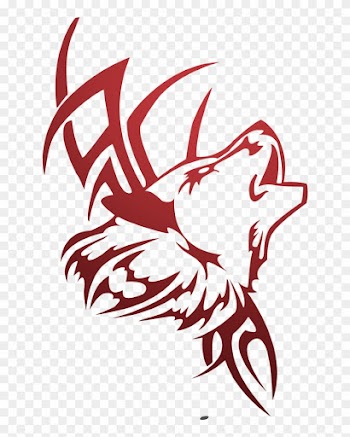 Home Examples Blank Page - Tribal Wolf Design