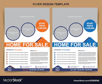 home for sale flyer design template