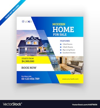 home for sale social media post template design
