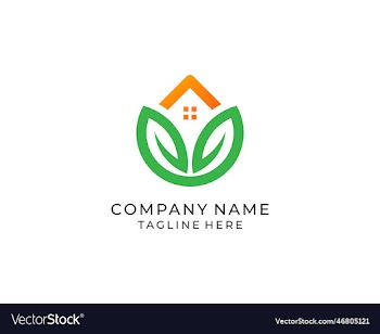 home garden farm logo design linear style i