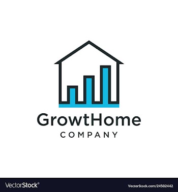 Home growth icon logo design inspiration vector image
