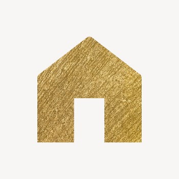 Home icon, gold illustration psd | Free Icons - rawpixel