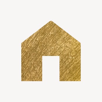 Home icon, gold illustration vector | Free Icons - rawpixel