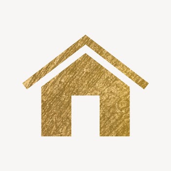 Home icon, gold illustration vector | Free Icons - rawpixel