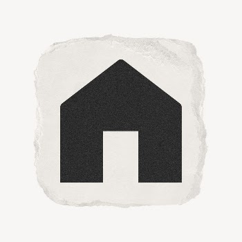 Home icon, ripped paper design | Free Icons - rawpixel