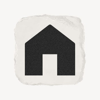Home icon, ripped paper design | Free Icons - rawpixel