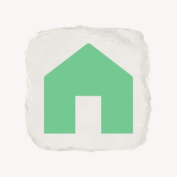 Home icon, ripped paper design | Free Icons - rawpixel