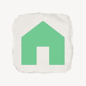 Home icon, ripped paper design | Free Icons - rawpixel