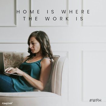Home is where the work is during coronavirus pandemic social template .. | Free  vector - 2309287