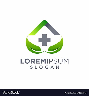 Home leaf care logo design vector image