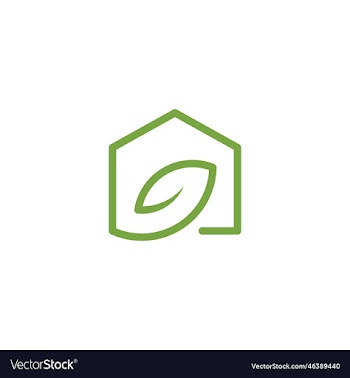 home leaf logo design template