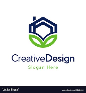 Home leaf naturally creative business logo vector image