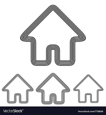Home logo design set vector image