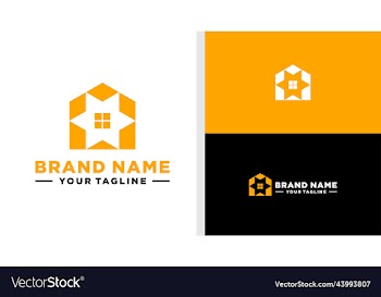 home logo star negative space editable