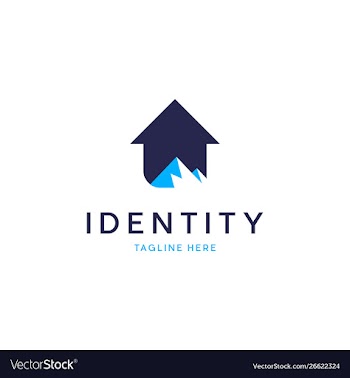 Home mountain logo design vector image
