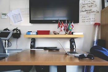 Home office desk. View public | Free Photo - rawpixel
