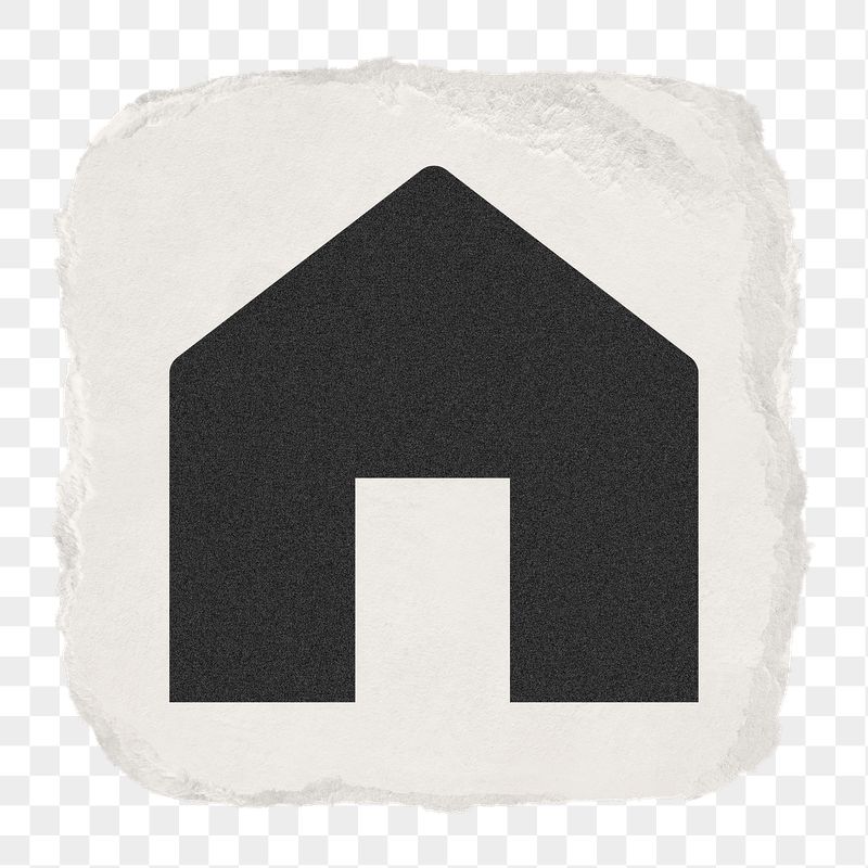 Home png icon sticker, ripped | Free Icons - rawpixel