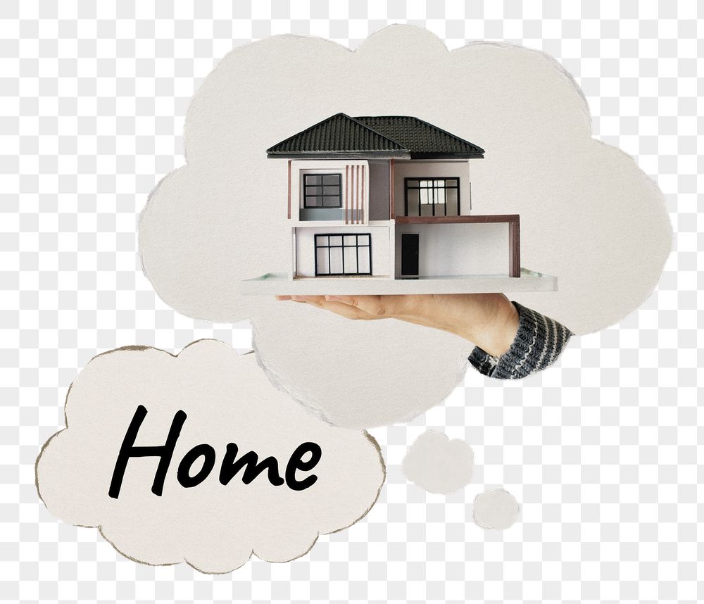 Home png speech bubble sticker, | Free PNG - rawpixel
