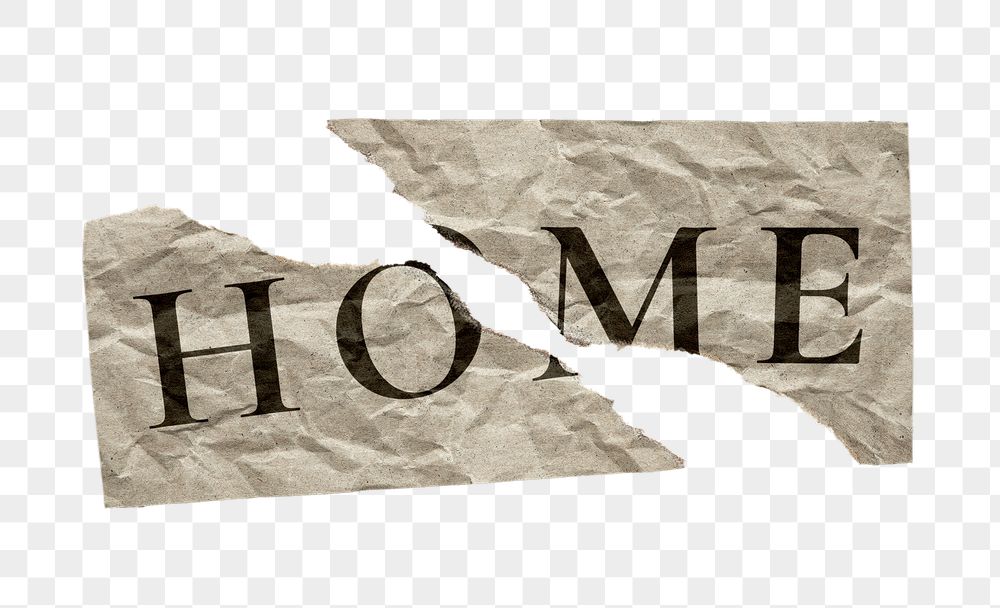 Home png typography sticker, real | Free PNG - rawpixel