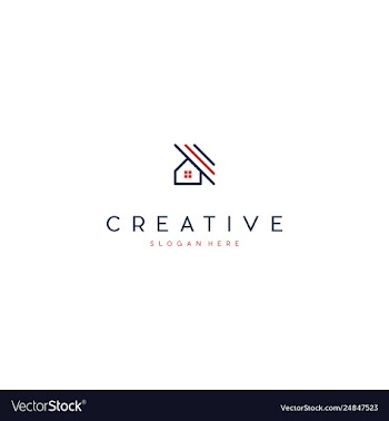 Home real estate elegance creative business logo vector image