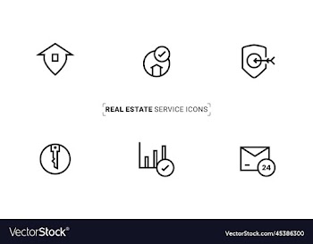 home real estate marketing icons for multipurpose