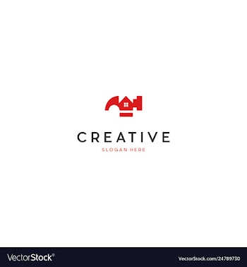 Home repair creative business logo design vector image