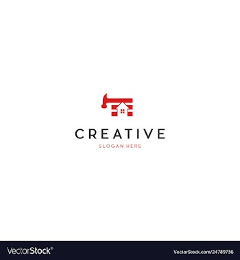 Home repair creative business logo design vector image