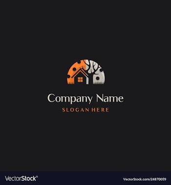 Home scary halloween creative logo design vector image